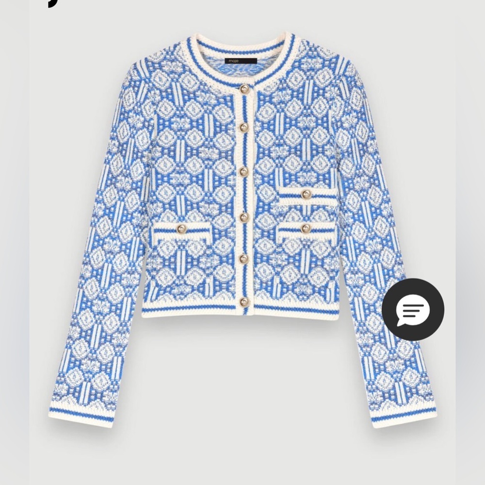 Maje Jacquard cardigan- medium ( size 2 in maje )